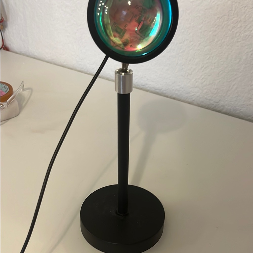 Black and Iridescent Desk Lamp